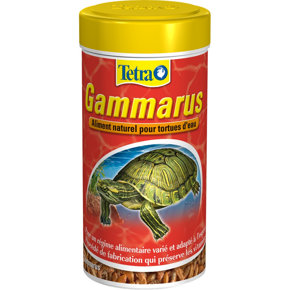 Tetra Gammarus - Mangime Naturale per Tartarughe Acquatiche, 1000 ml di Gammarus Interi Essiccati al Sole, Ricco di Minerali e Fibre
