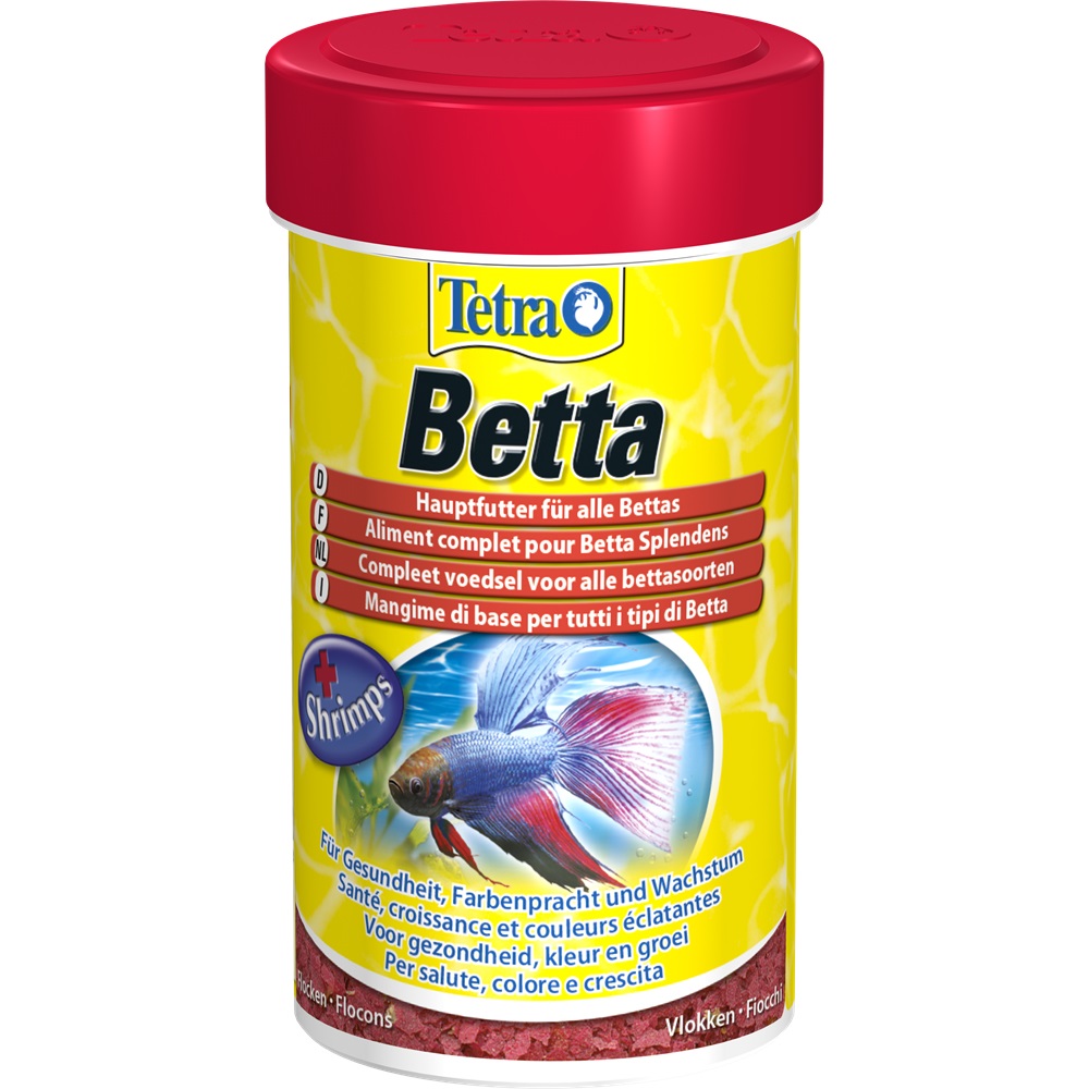 Tetra Betta Flakes - Mangime in Fiocchi per Pesci Combattenti, 85 ml, Specifico per Betta Splendens con Proteine e Gamberetti