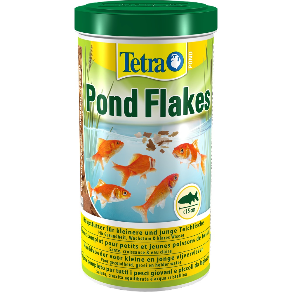 Tetra Pond Flakes 1 L - Mangime Completo in Fiocchi per Pesci Giovani e di Piccole Dimensioni del Laghetto