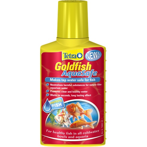 Tetra Goldfish AquaSafe 250 ml - Biocondizionatore per Acquari, Elimina Cloro, Cloramina e Metalli Pesanti, Supporta la Salute dei Pesci con Vitamine e Oligoelementi