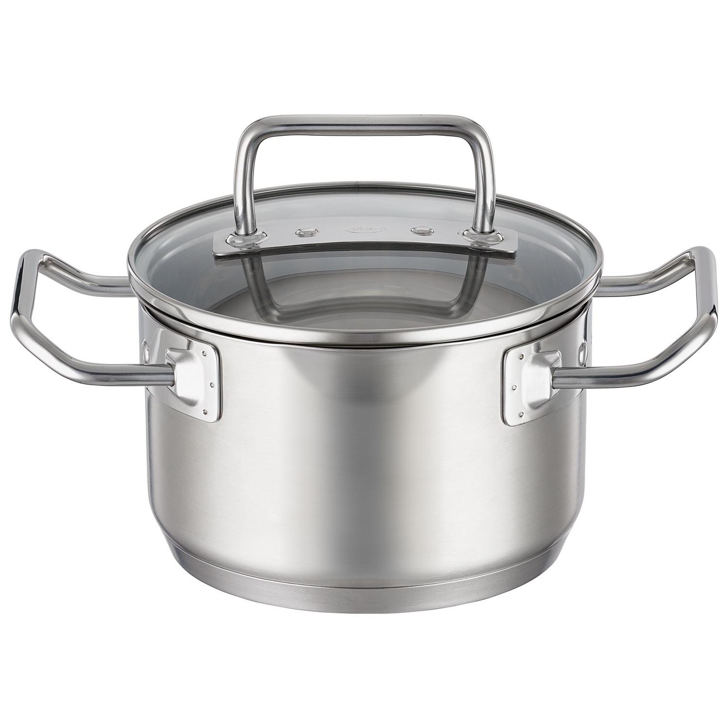 RÖSLE EXPERTISO Batteria di pentole 4 pezzi in acciaio inossidabile con coperchio in vetro, scala graduata interna, lavabile in lavastoviglie