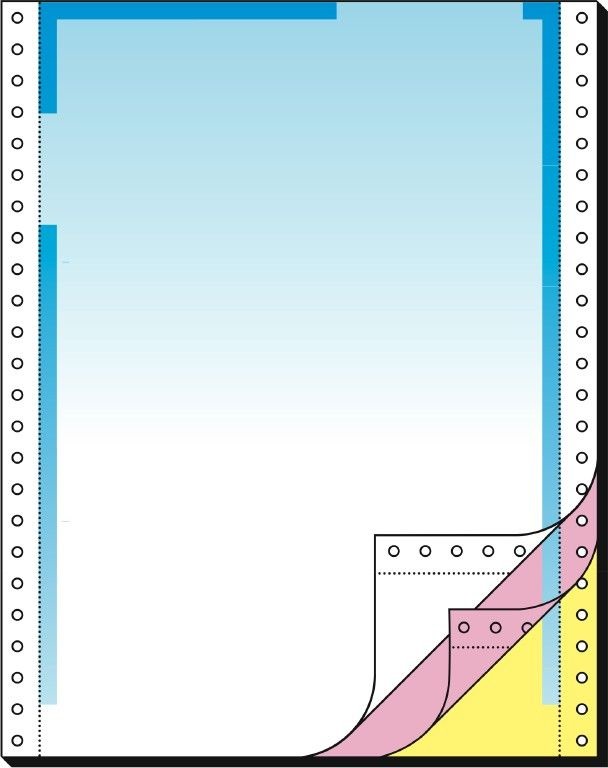 Sigel 26256 - Carta Inkjet A4 Verticale 70 g/mq, 400 Fogli, Blu, Rosa, Bianco, 3 Strati con Perforazione