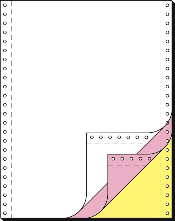 Sigel 33243 Carta Inkjet A4 (210x297 mm) 600 Fogli Rosa, Bianco, Giallo - 60 g/m², Senza Cloro ECF, Perforazioni Verticali
