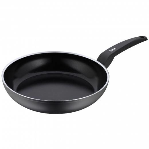 Silit Padella Messino Ø 28 cm - Alluminio con Rivestimento Antiaderente in Vetroceramica, Colore Nero