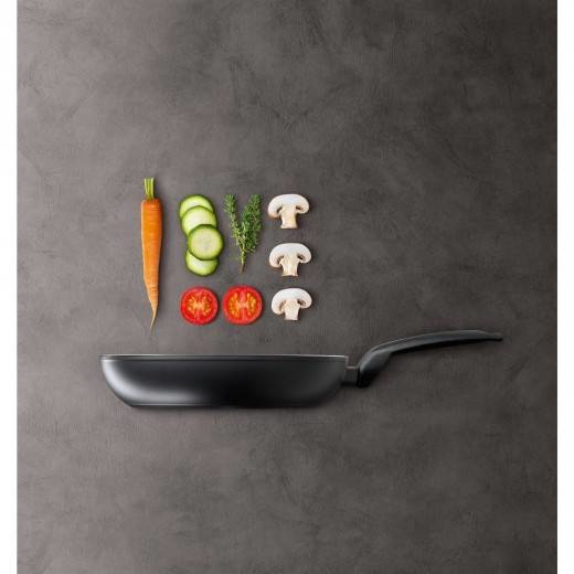 Silit Padella Messino Ø 28 cm - Alluminio con Rivestimento Antiaderente in Vetroceramica, Colore Nero