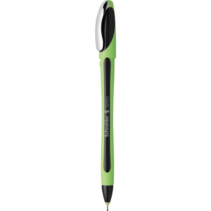 Schneider Fineliner Xpress Penna Tecnica 0,8 mm Nero - 10 pz, Ergonomica e Indelebile