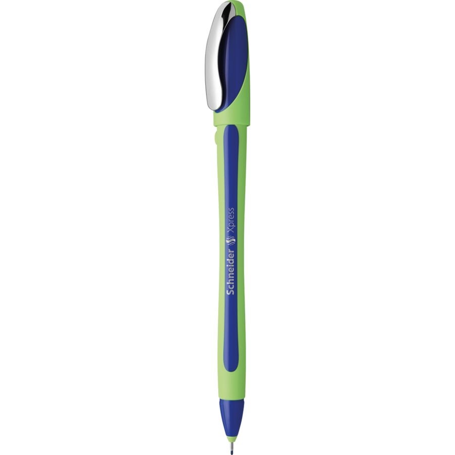 Schneider Xpress Penna Fineliner Blu/Verde 0.8 mm - Inchiostro a base d'acqua, Ergonomica, 1 pz