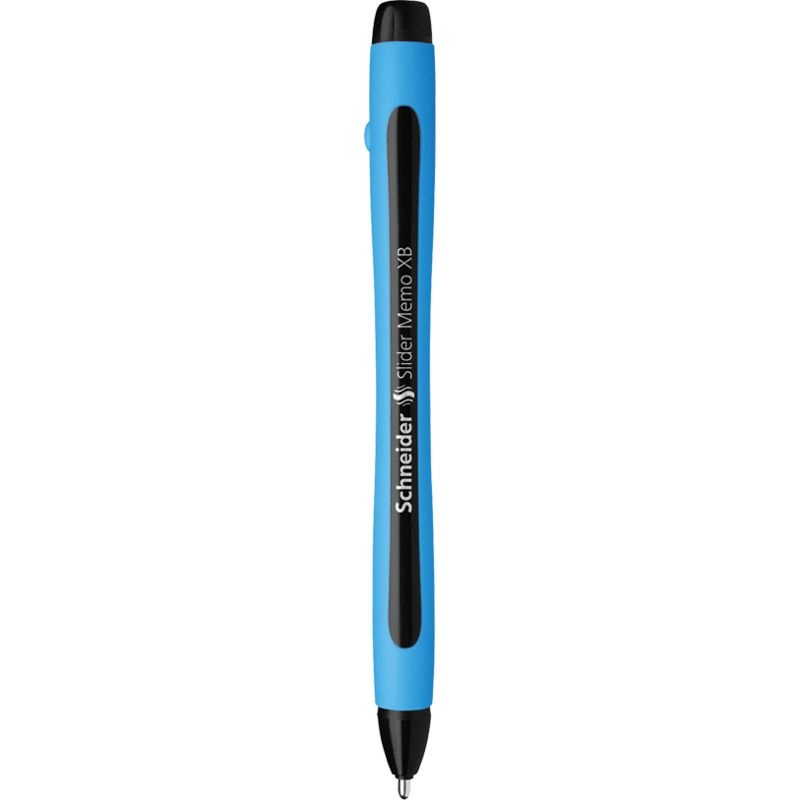 Schneider Slider Memo Penna a sfera Nero Punta XB 1.4 mm con tecnologia Viscoglide, impugnatura gommata e asciugatura istantanea