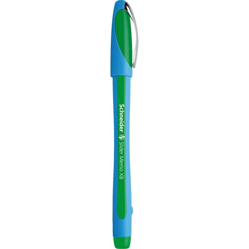Schneider Slider Memo Penna a sfera Verde XB 1,4 mm - Ergonomica con Tecnologia Viscoglide (Conf. 10)