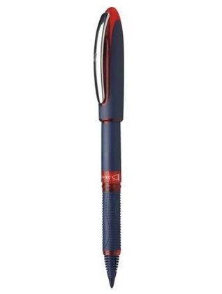 Schneider One Business Penna Roller 0,6 mm Rosso - Sistema Super-Flow, Indelebile