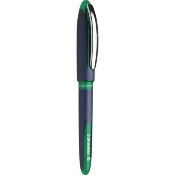 Schneider One Business Penna Roller Verde - Punta Ultra Smooth 0,6 mm, Indelebile, Confezione Disponibile in Set da 1, 3, 5 o 10
