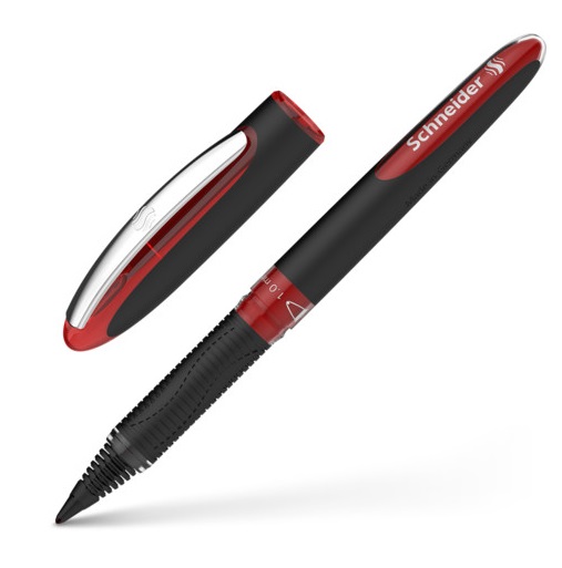 Schneider One Sign Pen Roller - Punta Ultra-Smooth 1.0 mm, Inchiostro Rosso, Indelebile