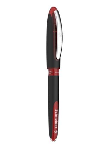Schneider One Sign Pen Roller - Punta Ultra-Smooth 1.0 mm, Inchiostro Rosso, Indelebile