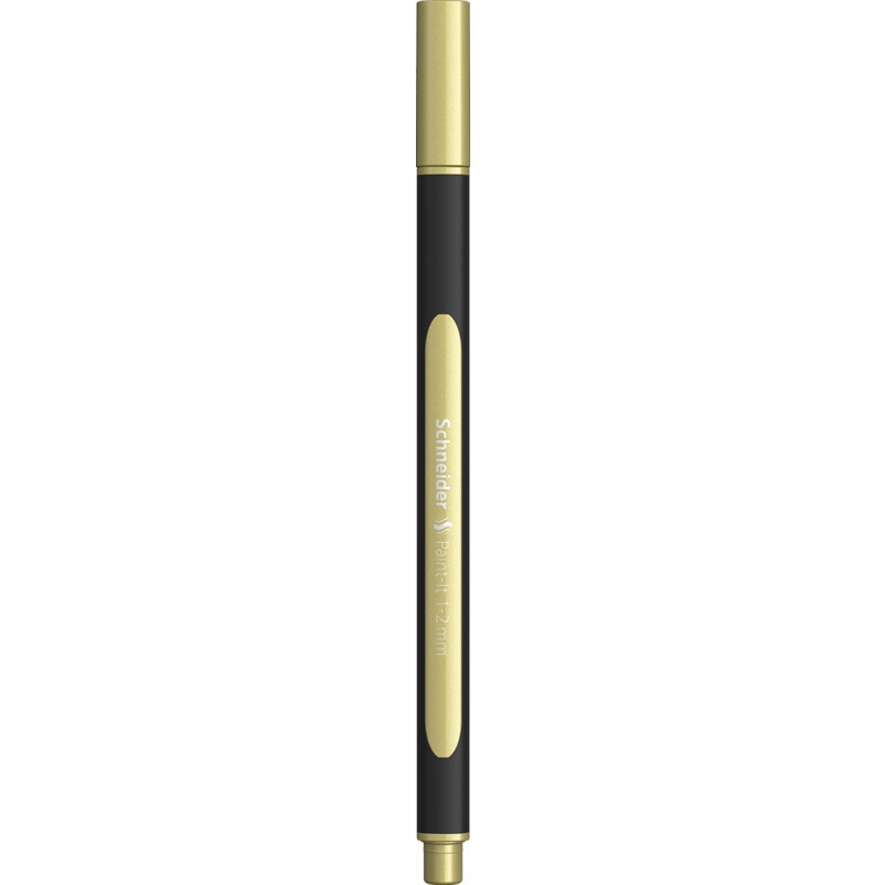 Schneider Pennarello Metallic Liner 020 Oro - Punta 1,2 mm - Confezione da 10 Pezzi