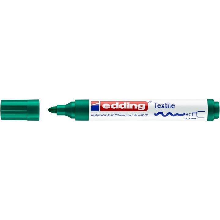 Edding 4500 Marcatore Permanente Verde Punta Tonda 2-3 mm per Tessuti