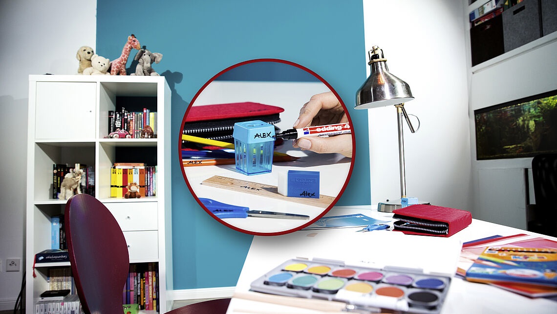 Edding 404 Marcatore Permanente Extra-Fine Blu 0,75 mm - Resistente all'Acqua e alla Luce