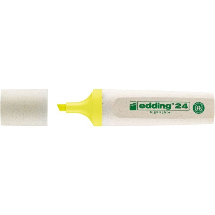 Edding EcoLine 24 Evidenziatore Giallo Ricaricabile Punta Scalpello 2-5 mm