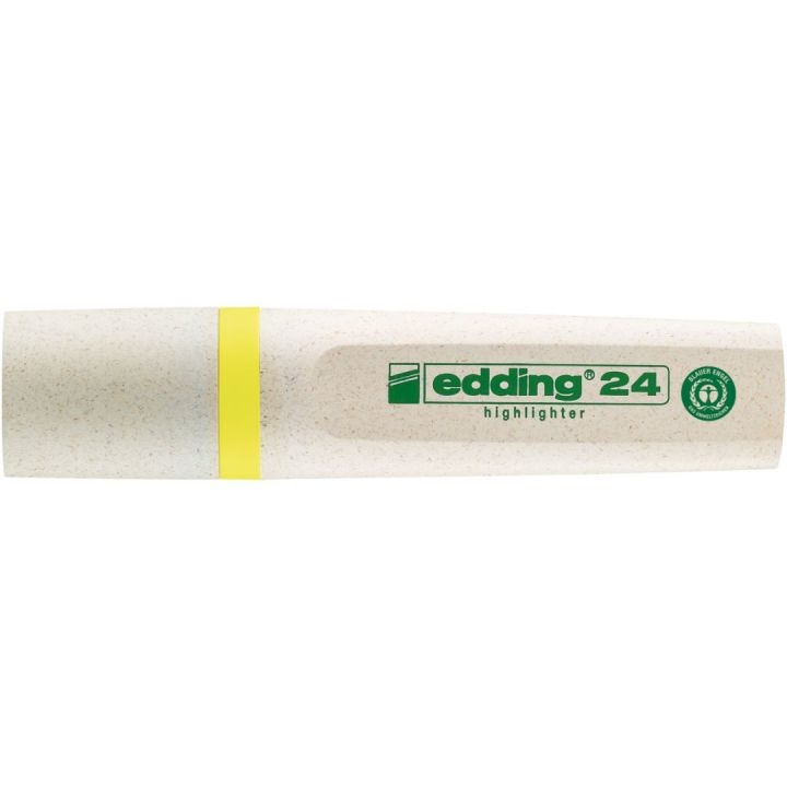 Edding EcoLine 24 Evidenziatore Giallo Ricaricabile Punta Scalpello 2-5 mm