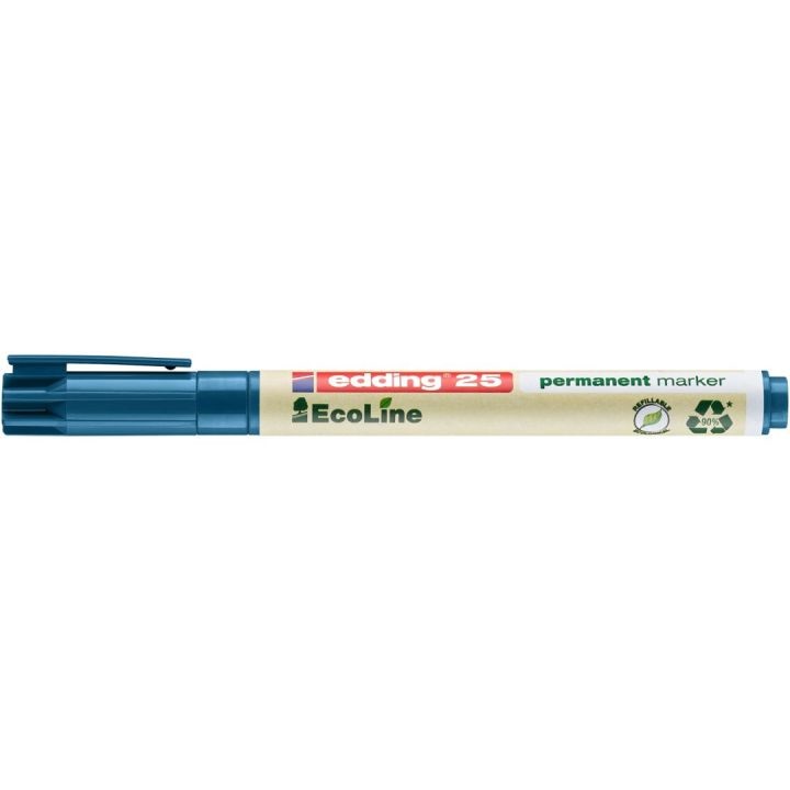 Edding Marcatore Permanente 25 Ecoline Blu Punta Tonda 1.0 mm - Conf. 10 Pezzi