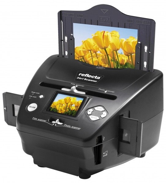 Reflecta 64220 Scanner per Pellicola e Diapositive 2300 x 2300 DPI 36 bit Nero con Display LCD 6,1 cm