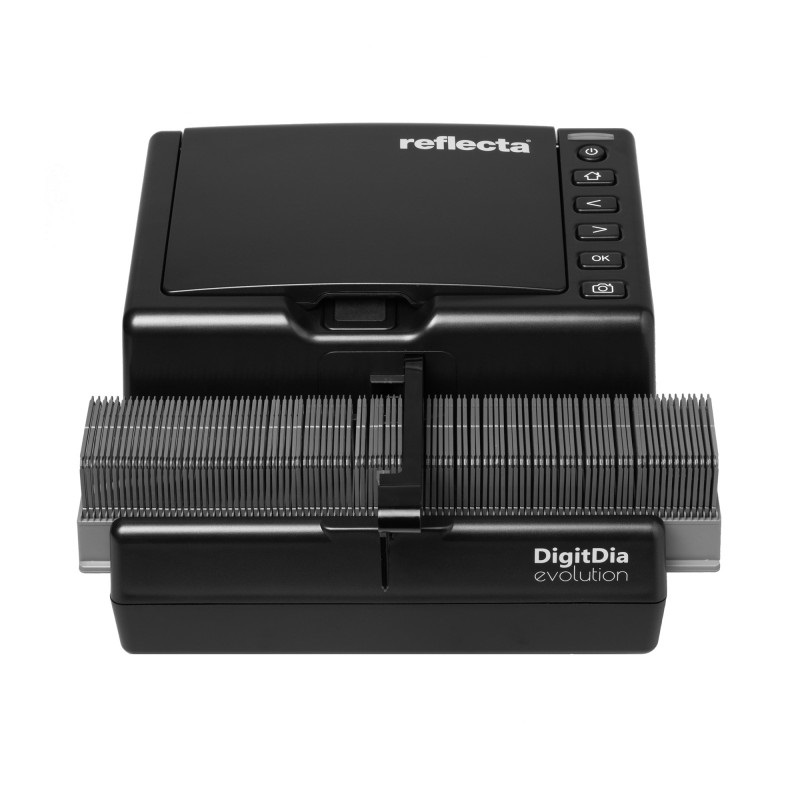 Reflecta DigitDia Evolution Scanner per Pellicola e Diapositive Nero - Riproduzione Immediata con Schermo IPS - Spedizione Gratuita