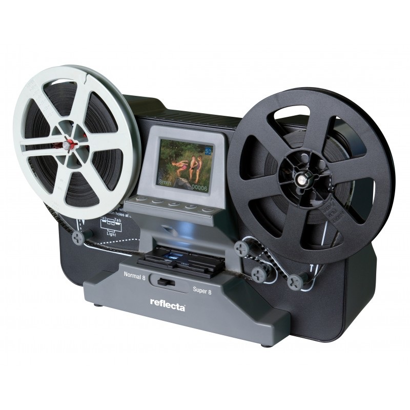 Reflecta Film Scanner Super 8 - Normal 8, 3.53 MP CMOS, Risoluzione 1440x1080p, Display LCD 2.4'', Digitalizzazione HD MP4
