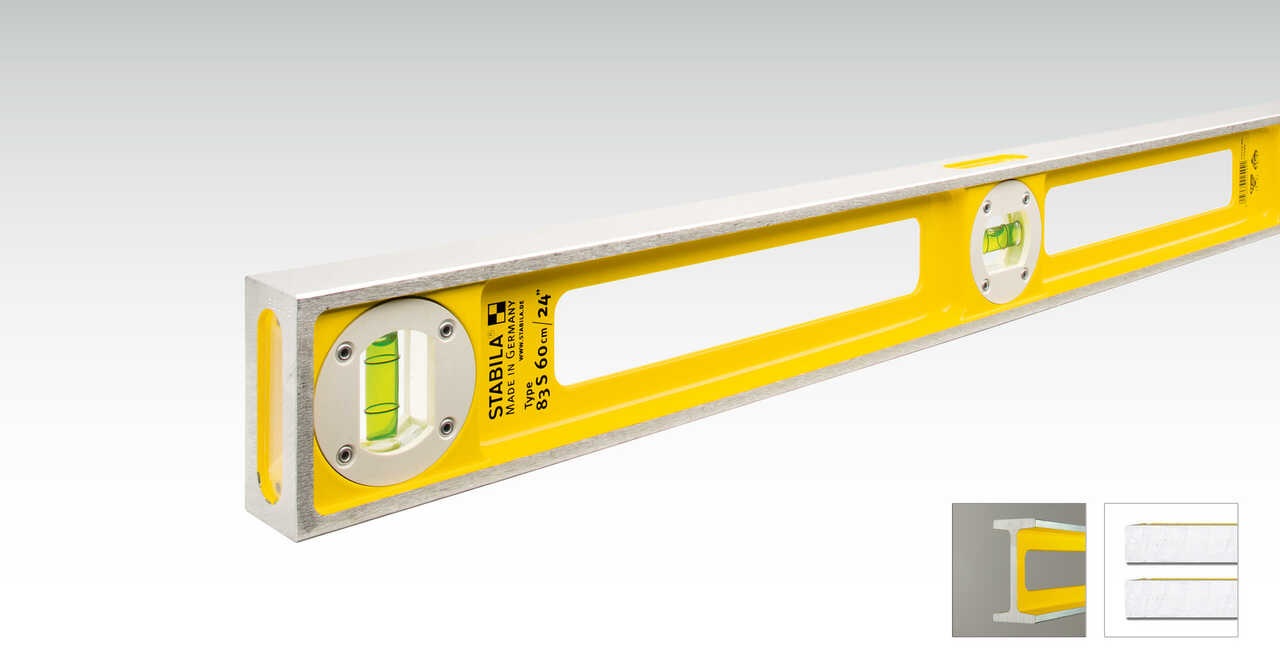 STABILA Livella Tipo 83 S 40 cm - Alluminio Fuso, Estremamente Robusta e Leggibile da Tutti i Lati