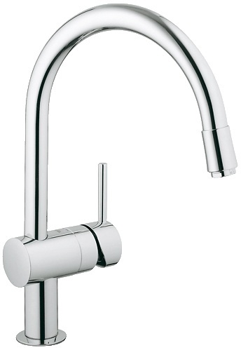 GROHE Minta Miscelatore Monocomando Cromo per Lavello Cucina con Bocca Alta Estraibile e Girevole