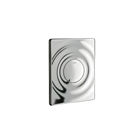 GROHE 38574000 Placca di azionamento per WC in metallo cromato, dimensioni 156 x 197 mm, risciacquo a 1 quantità, installazione verticale e orizzontale
