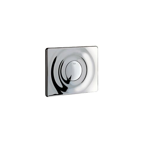 GROHE 38574000 Placca di azionamento per WC in metallo cromato, dimensioni 156 x 197 mm, risciacquo a 1 quantità, installazione verticale e orizzontale