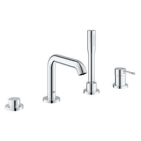 GROHE 19578001 Miscelatore Monocomando Bordo Vasca a 4 Fori Essence New, Cromo con Cartuccia Grohe SilkMove