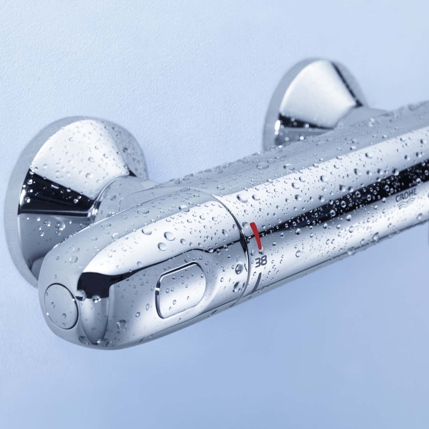 GROHE Grohtherm 1000 Rubinetto Termostatico per Doccia a Parete Cromo con Funzione EcoJoy e Blocco Sicurezza a 38°C