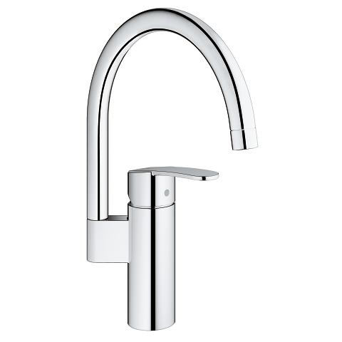 GROHE Miscelatore Cucina Wave Cromo 32449001 - Monocomando con Bocca Alta Girevole e Cartuccia Ceramica da 35 mm