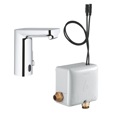 Grohe 36386001 Eurosmart Cosmo E Miscelatore Elettronico per Lavabo con Comando ad Infrarossi, Fotocellula e Autogeneratore di Corrente, Cromo
