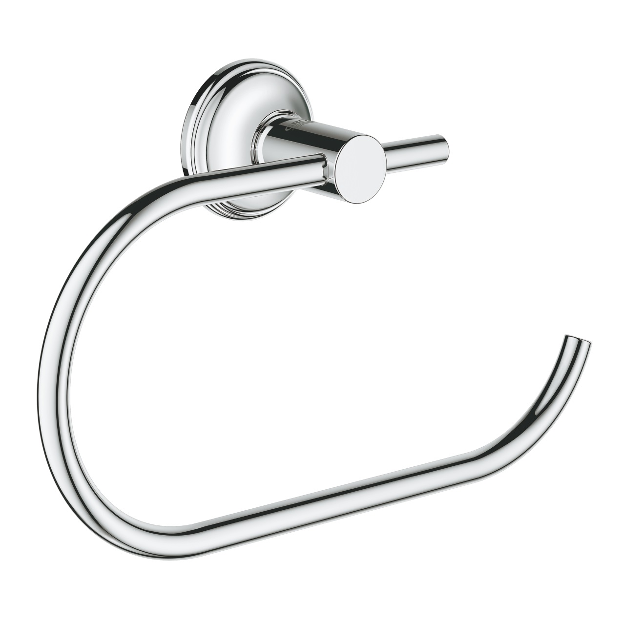 GROHE Porta Rotolo Essentials Authentic 40657001 - Cromatura Grohe StarLight, Fissaggio a Parete a Scomparsa, Design Raffinato