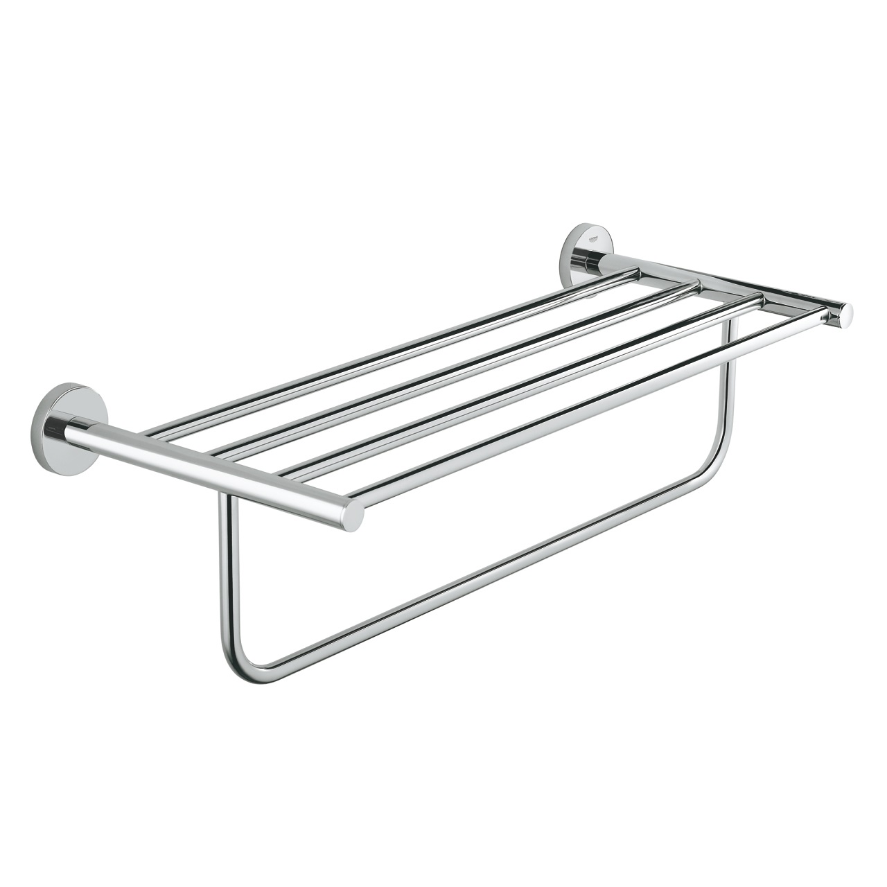 GROHE BauCosmopolitan Porta Salviette Multiplo Cromo 40462001 - Design Raffinato, Fissaggio a Parete a Scomparsa, Facile da Pulire