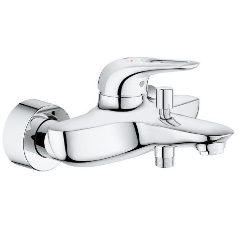 Grohe Eurostyle New Miscelatore Monocomando per Vasca/Doccia, Cromo, Leva Aperta, Cartuccia Ceramica 35 mm