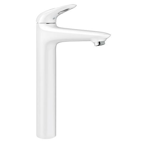 GROHE 23570LS3 Miscelatore Monocomando per Lavabo a Bacinella XL - Moon White, Leva Aperta, Cartuccia Ceramica 35 mm, Risparmio Acqua EcoJoy