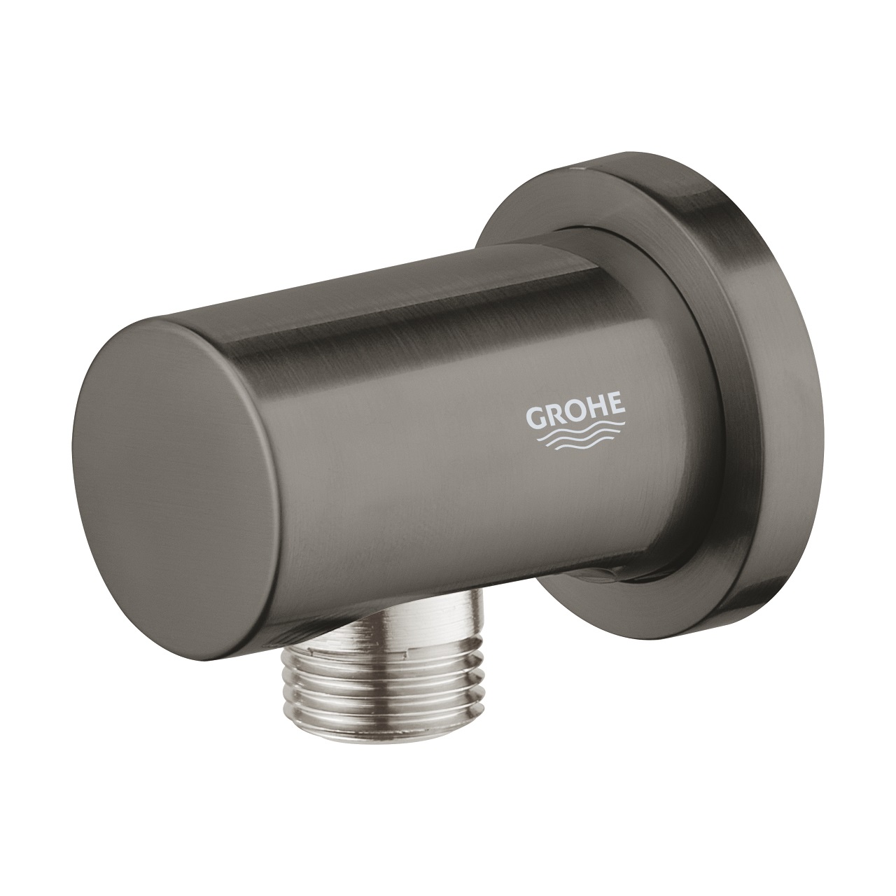 Grohe Rainshower Raccordo Erogatore per Doccia - Grafite Spazzolata, Modello 27057AL0, Compatibile con Flessibili Standard