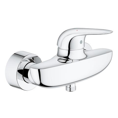GROHE Eurostyle New Miscelatore Monocomando per Doccia a Parete, Cromo, Cartuccia Ceramica 35 mm con Tecnologia SilkMove