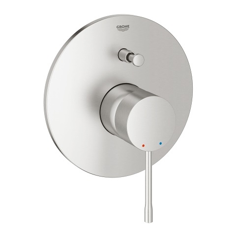 Grohe Essence 19285DC1 Miscelatore Monocomando per Vasca e Doccia in Acciaio SuperSteel con Cromatura Grohe StarLight