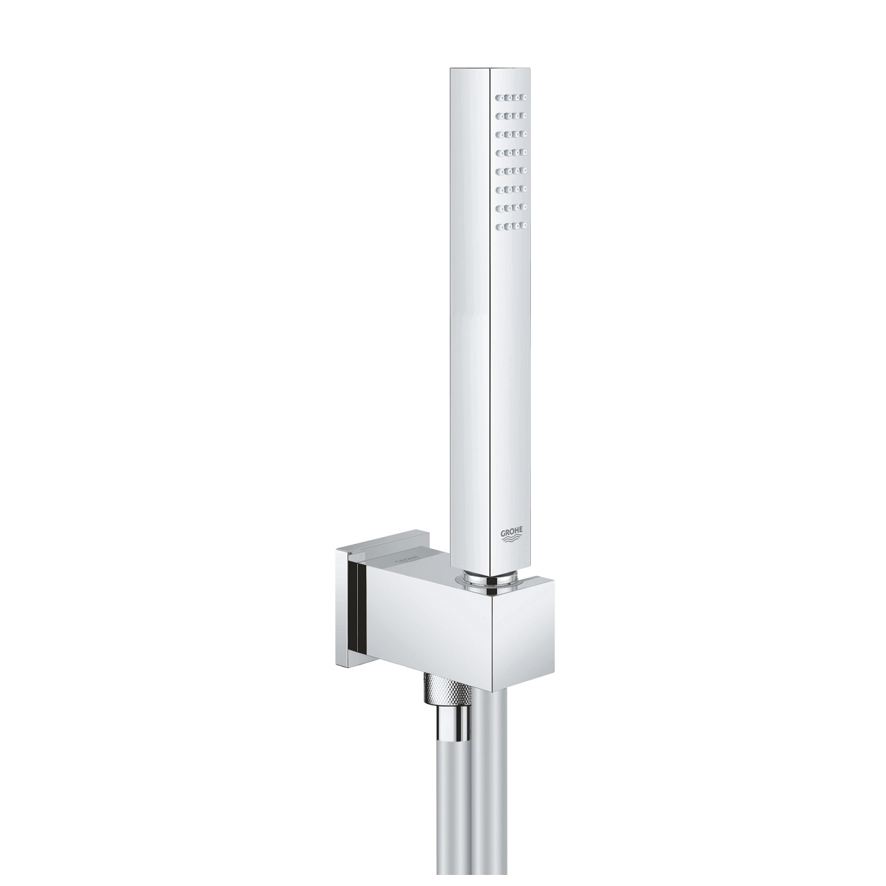 Grohe Euphoria Cube Stick Set Doccia Completo Cromo con Doccino, Raccordo Erogatore, Flessibile Silverflex 1250 mm e Tecnologie EcoJoy e DreamSpray