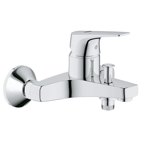 GROHE 23772000 Start Flow Miscelatore Monocomando per Vasca-Doccia, Cromato con Leva in Metallo e Cartuccia Grohe Longlife