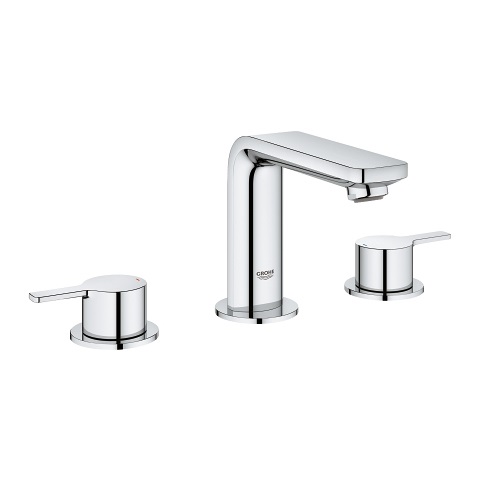 GROHE Rubinetto per Lavabo Lineare 20304001, Cromo, 3 Fori, EcoJoy, StarLight