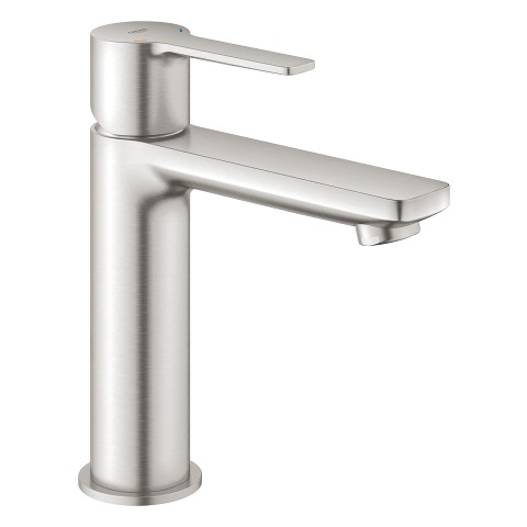 GROHE 23106DC1 Miscelatore Monocomando per Lavabo S, Finitura SuperSteel, Cartuccia Ceramica, Risparmio Idrico