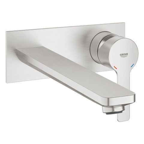 Grohe 23444DC1 Miscelatore Lavabo a Parete SuperSteel con Aeratore Regolabile e Risparmio Idrico