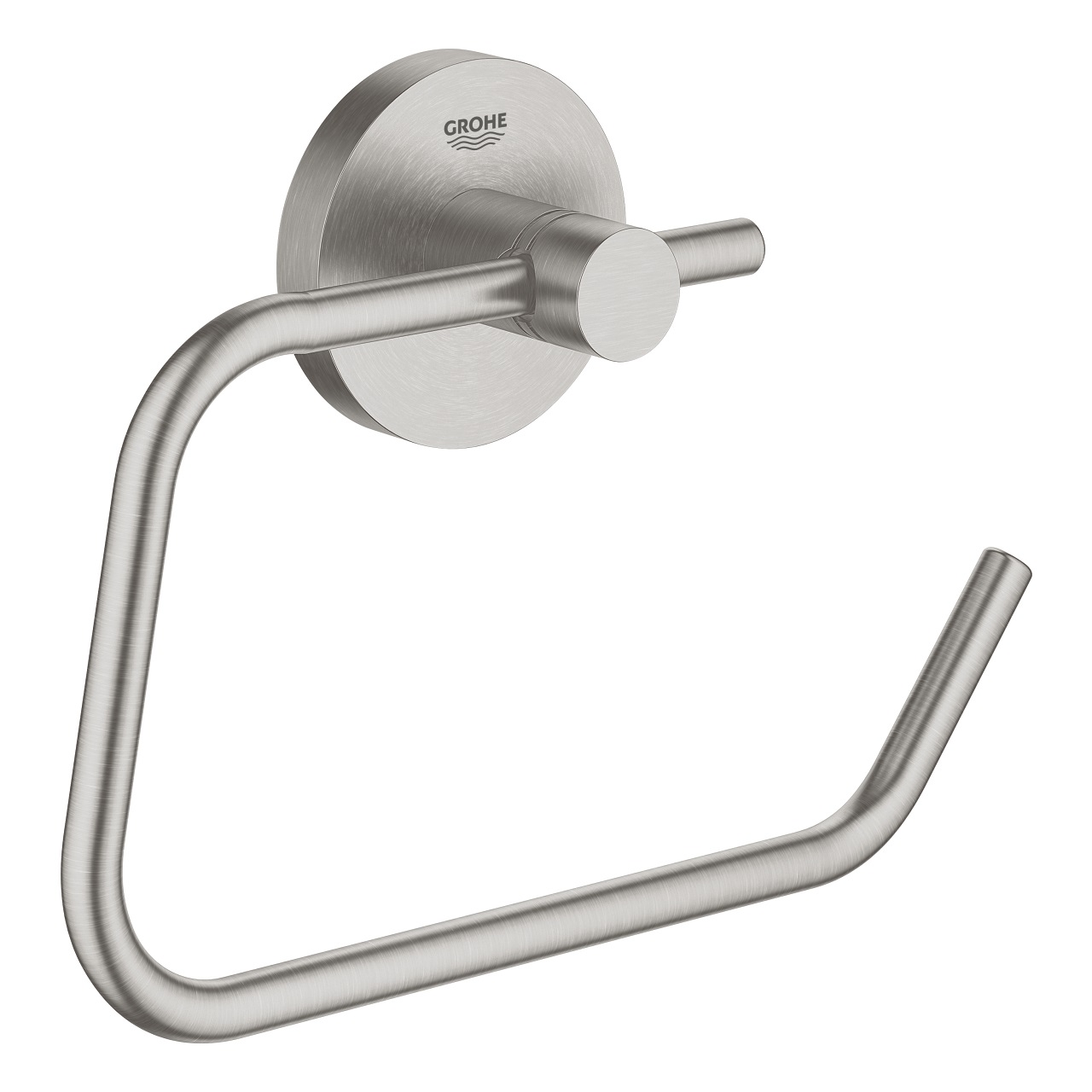 GROHE Essentials Porta Rotolo Senza Coperchio in Acciaio Opaco Finitura Supersteel - Modello 40689DC1