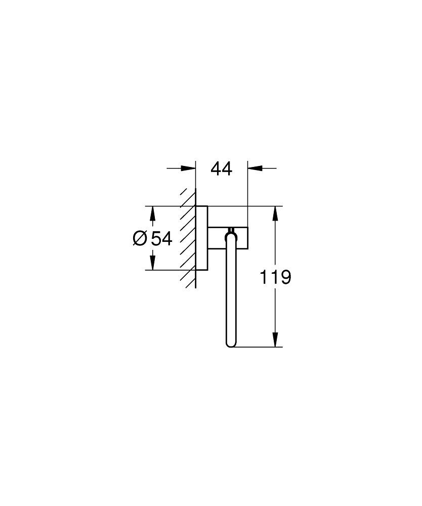 GROHE Essentials Porta Rotolo Senza Coperchio in Acciaio Opaco Finitura Supersteel - Modello 40689DC1