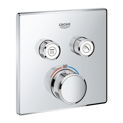 GROHE Grohtherm SmartControl Miscelatore Termostatico a 2 Vie Quadrato Cromo - Codice 29124000