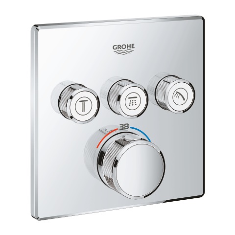 GROHE Grohtherm SmartControl Miscelatore Termostatico a 3 Vie, Cromo - 29126000